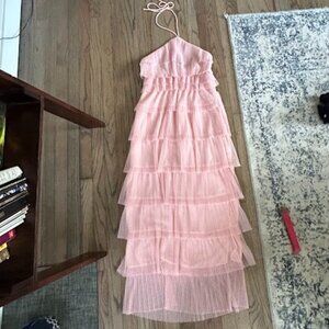 Pink Formal Tiered Dress